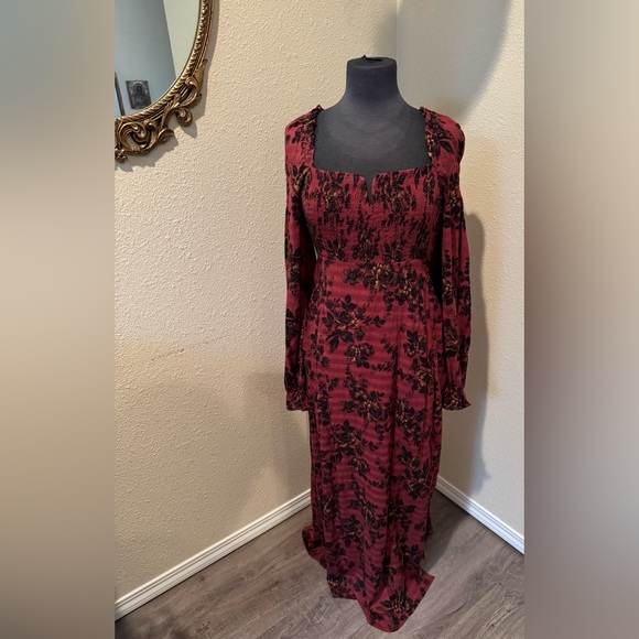 free people JAYMES midi dress . - Picture 2 of 8